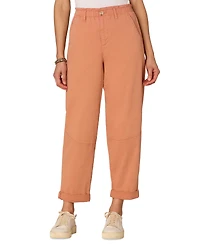 Democracy Petite Sky-Rise Cuffed Paperbag Jeans
