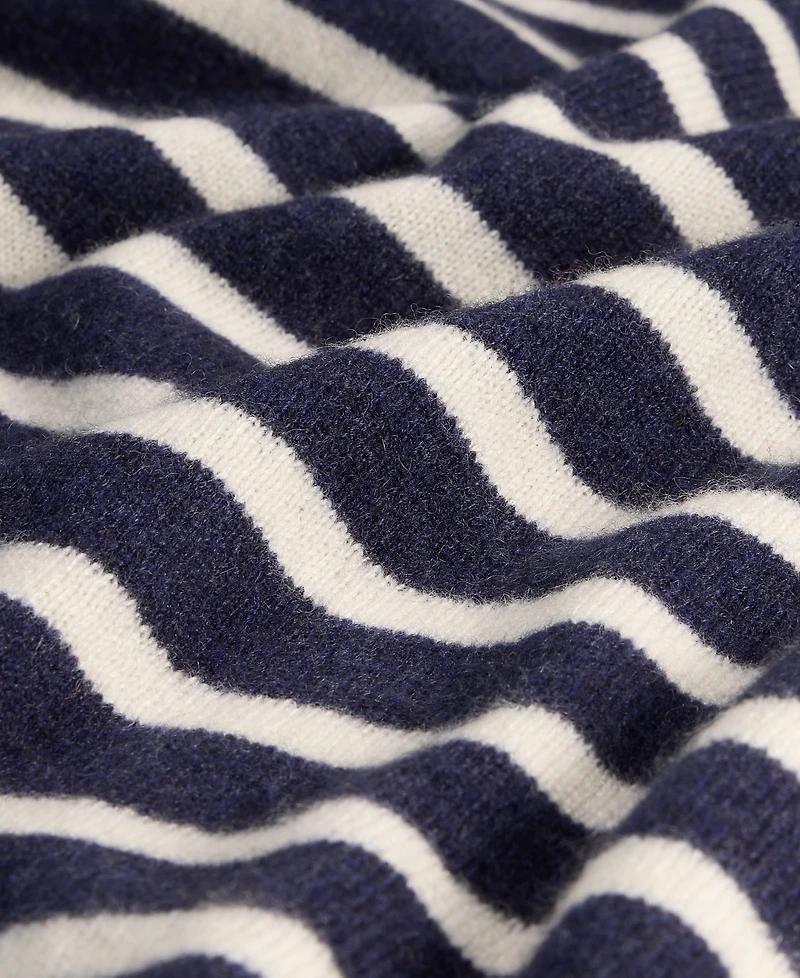 Club Room Men's Breton Regular-Fit Stripe 100% Cashmere Sweater