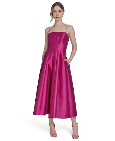 Eliza J Women's Solid Color Square-Neck Sleeveless Midi Dress