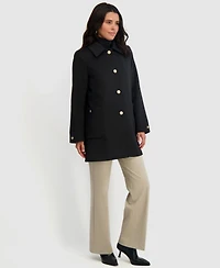 Tahari Women's Collared Single-Breasted Coat