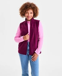Style Co Womens Zip Front Polar Fleece Vest Pp 4x Created For Macys