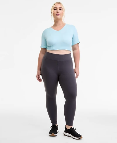 Id Ideology Plus Soft Flex High-Rise Leggings, Macy's Exclusive