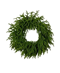 Nearly Natural 20" Pre-Lit Artificial Touch Norfolk Island Pine Wreath Led Lights