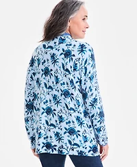 Style & Co Women's Printed Open-Front Cardigan, Macy's Exclusive