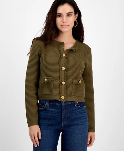 I.n.c. International Concepts Petite Textured Cardigan Sweater, Macy's Exclusive