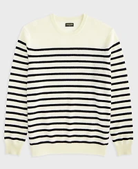 Club Room Men's Breton Regular-Fit Stripe 100% Cashmere Sweater