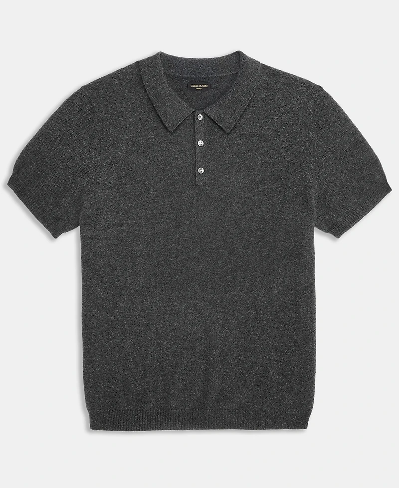 Club Room Men's Regular-Fit 100% Cashmere Sweater Polo Shirt, Macy's Exclusive