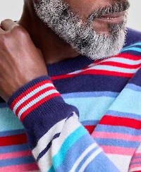Club Room Men's 100% Cashmere Stripe Crewneck Sweater