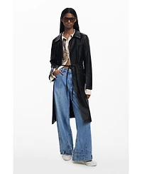 Desigual Women's Long faux leather jacket