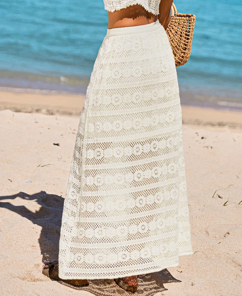 Cupshe Women's Find Your Way Cream Maxi Skirt