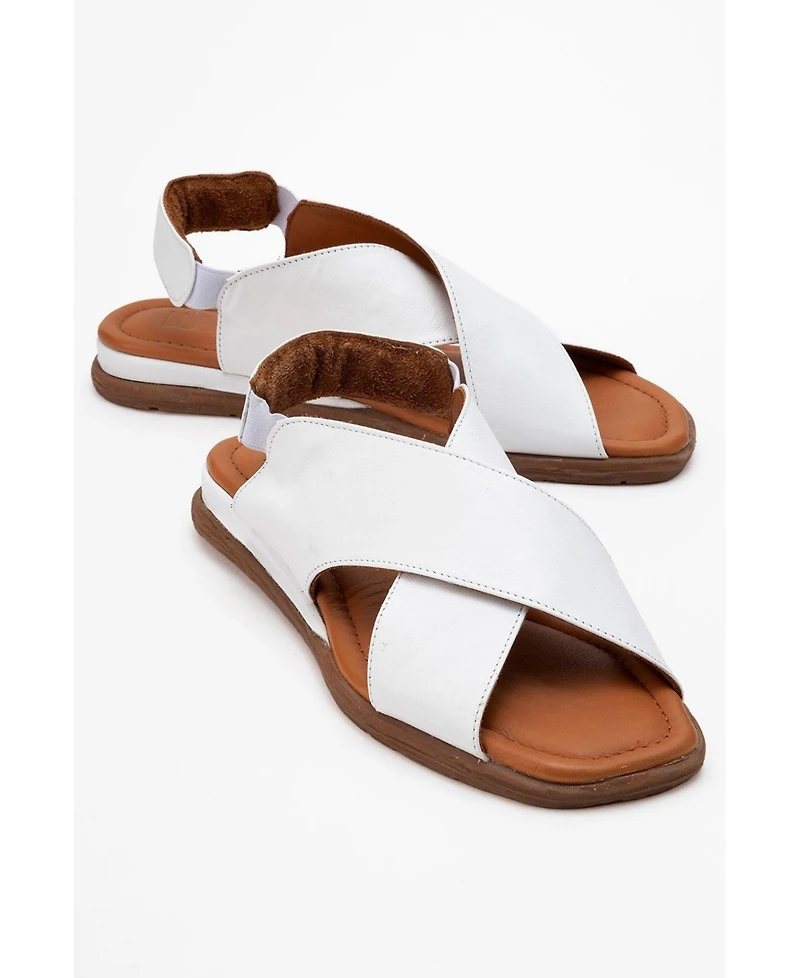 Broods Elastic Leather Slip On Sandals (Women)