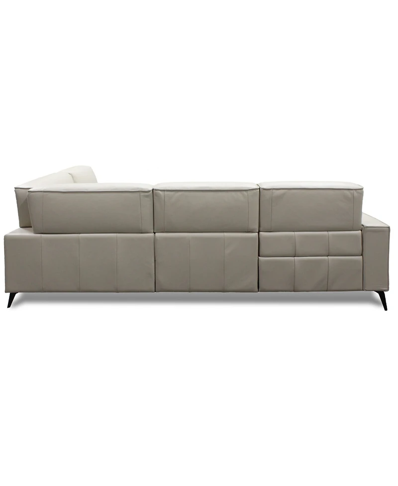 Neiwert 4-Pc. Leather Sofa Sectional with 2 Power Recliners