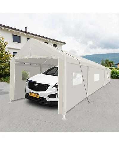 Streamdale Furniture 10x30 Heavy Duty Portable Carport - White