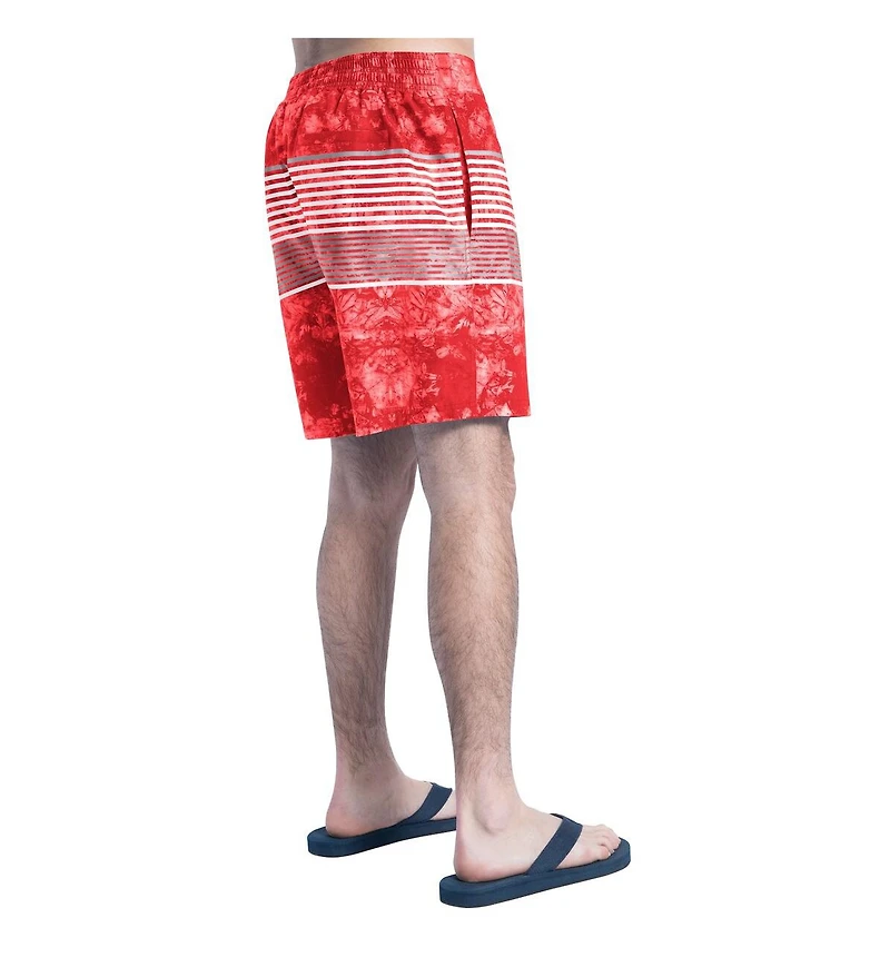 G-iii Sports by Carl Banks Men's Red/Gray Kansas City Chiefs Horizon Volley Swim Shorts