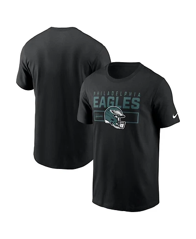 Nike Men's Black Philadelphia Eagles Primetime Helmet Essential T-Shirt