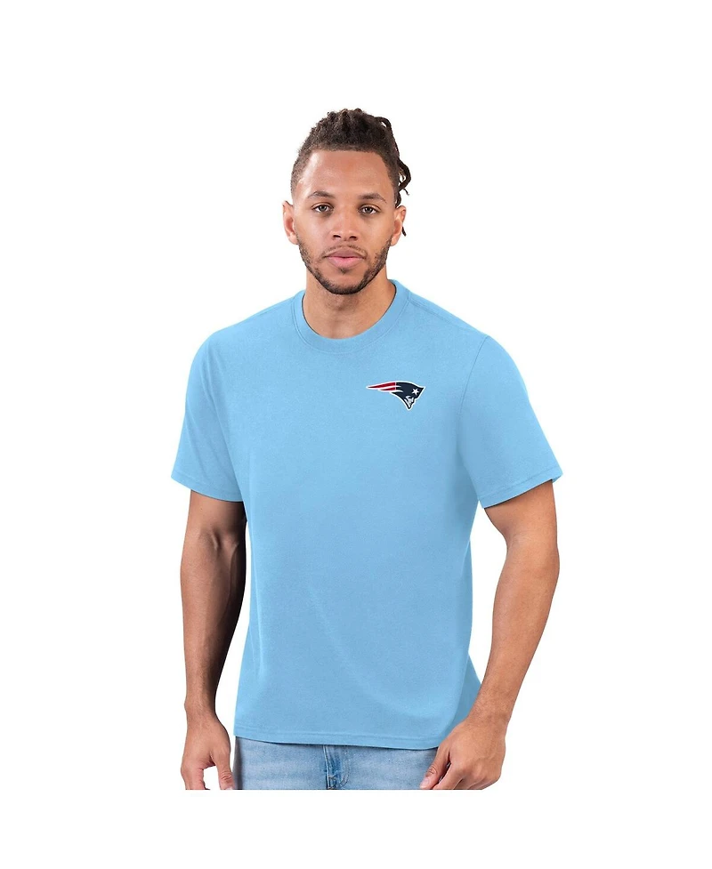 Margaritaville Men's Light Blue New England Patriots Time Flies T-Shirt