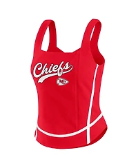 Wear by Erin Andrews Women's Red Kansas City Chiefs Square Neck Tank Top