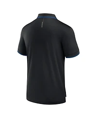 Fanatics Men's Black Los Angeles Dodgers Front Office Move Mono Pique Polo Shirt