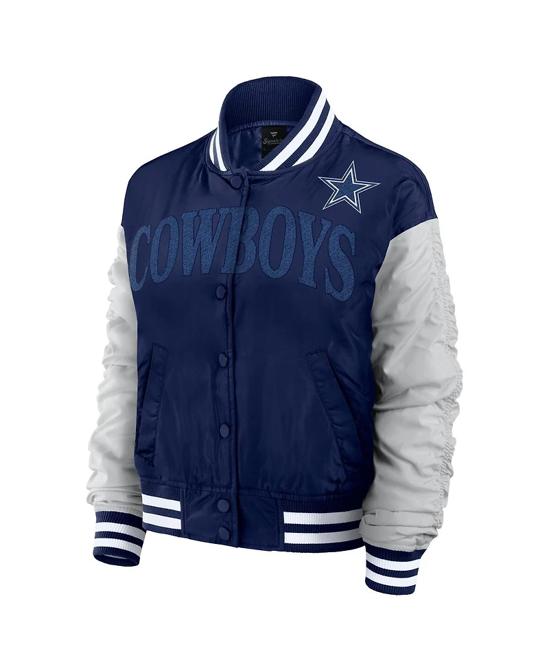 Fanatics Women's Navy Dallas Cowboys Elements Wave Full-Snap Jacket