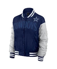 Fanatics Women's Navy Dallas Cowboys Elements Wave Full-Snap Jacket