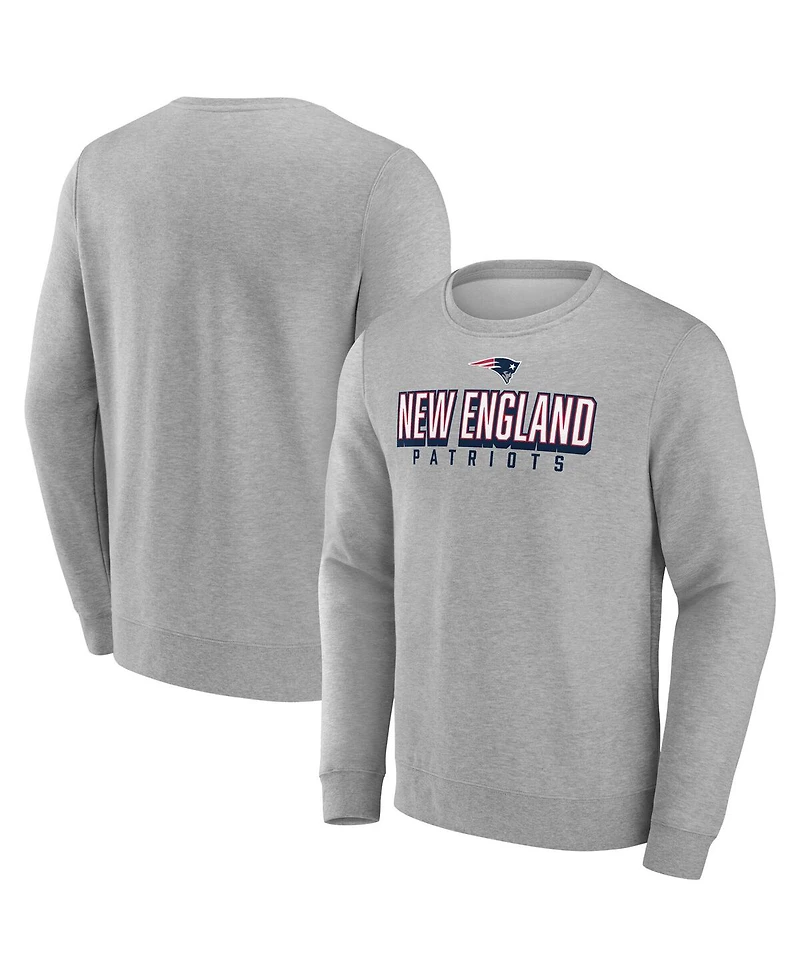Fanatics Men's Heathered Gray New England Patriots Bold Move Pullover Sweatshirt