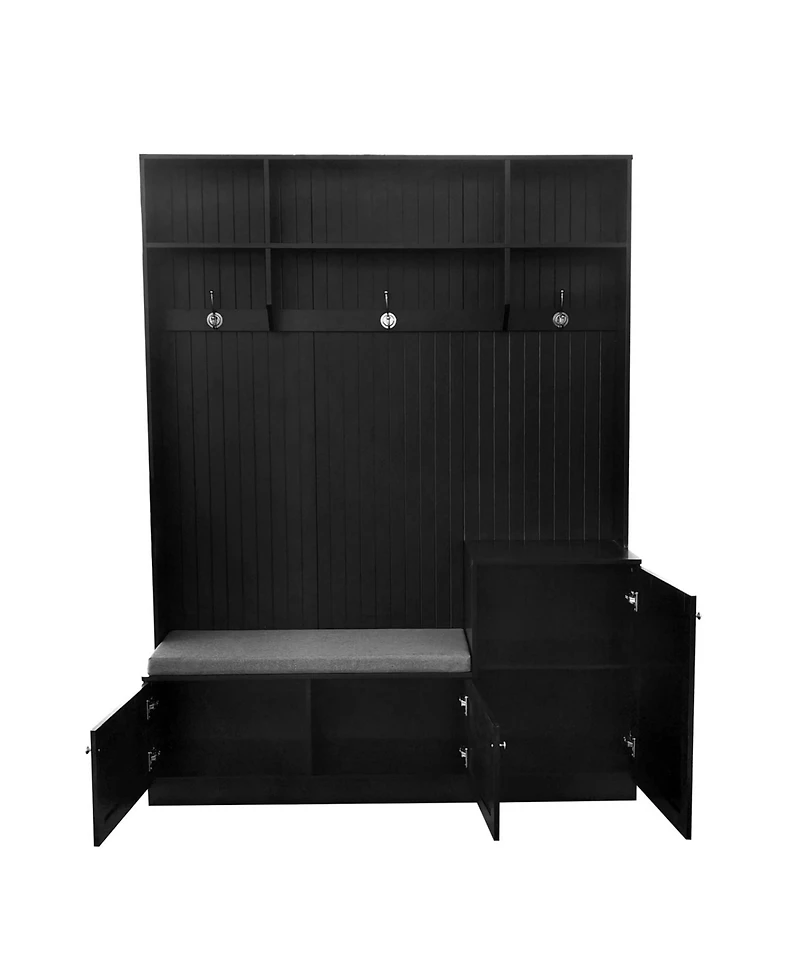 Streamdale Furniture Hall Tree with Bench Cushion Coat Rack
