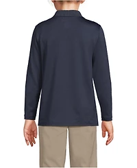 Lands' End Girls Long Sleeve Feminine Fit Rapid Dry Polo Shirt