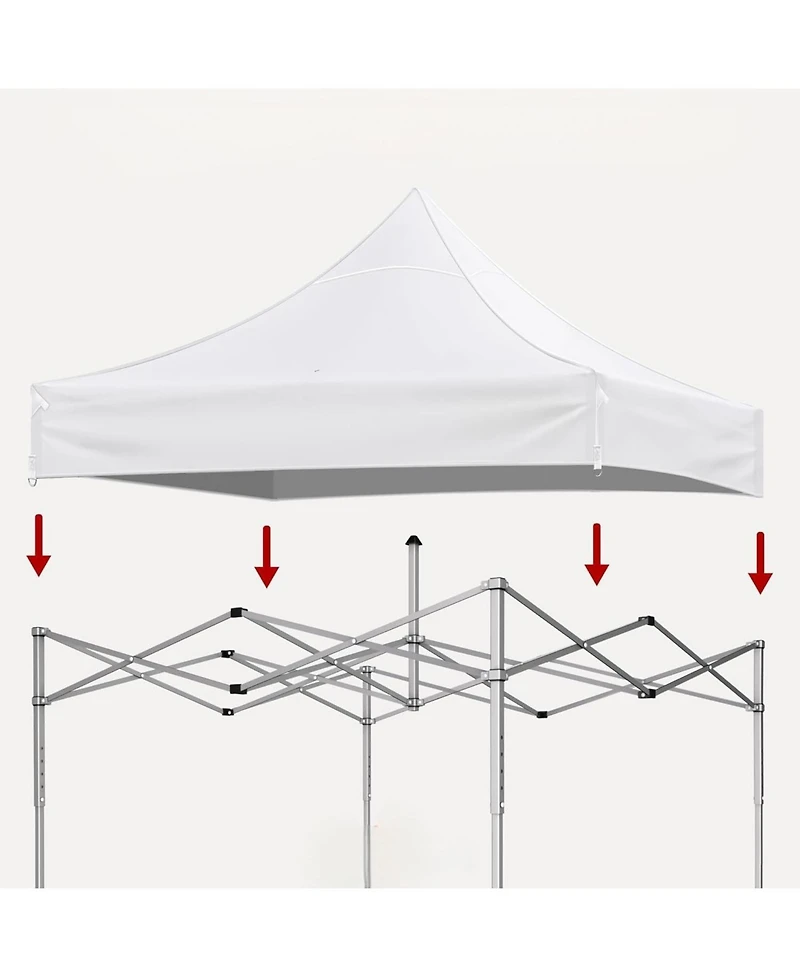 Streamdale Furniture 10x10 Canopy Replacement Top & Weight Bags (No Frame) - White