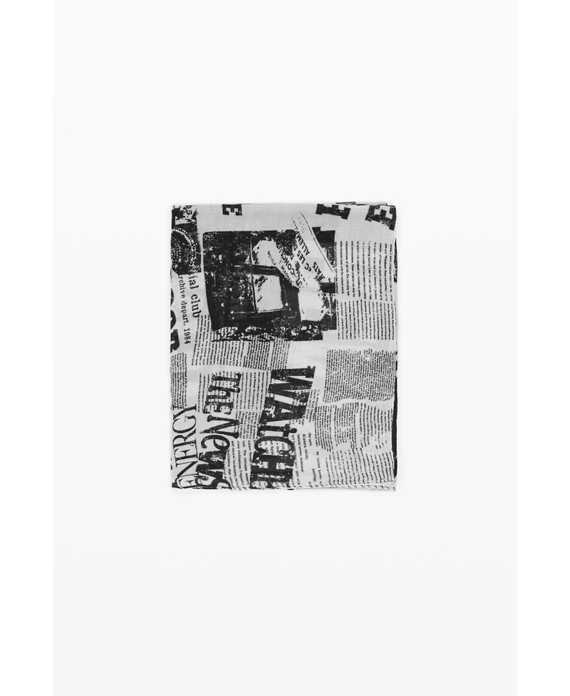 Desigual Women's Rectangular newspaper scarf