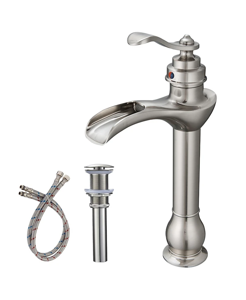 Greenspring Waterfall Single Hole Single-Handle Vessel Bathroom Faucet oil rubbed bronze