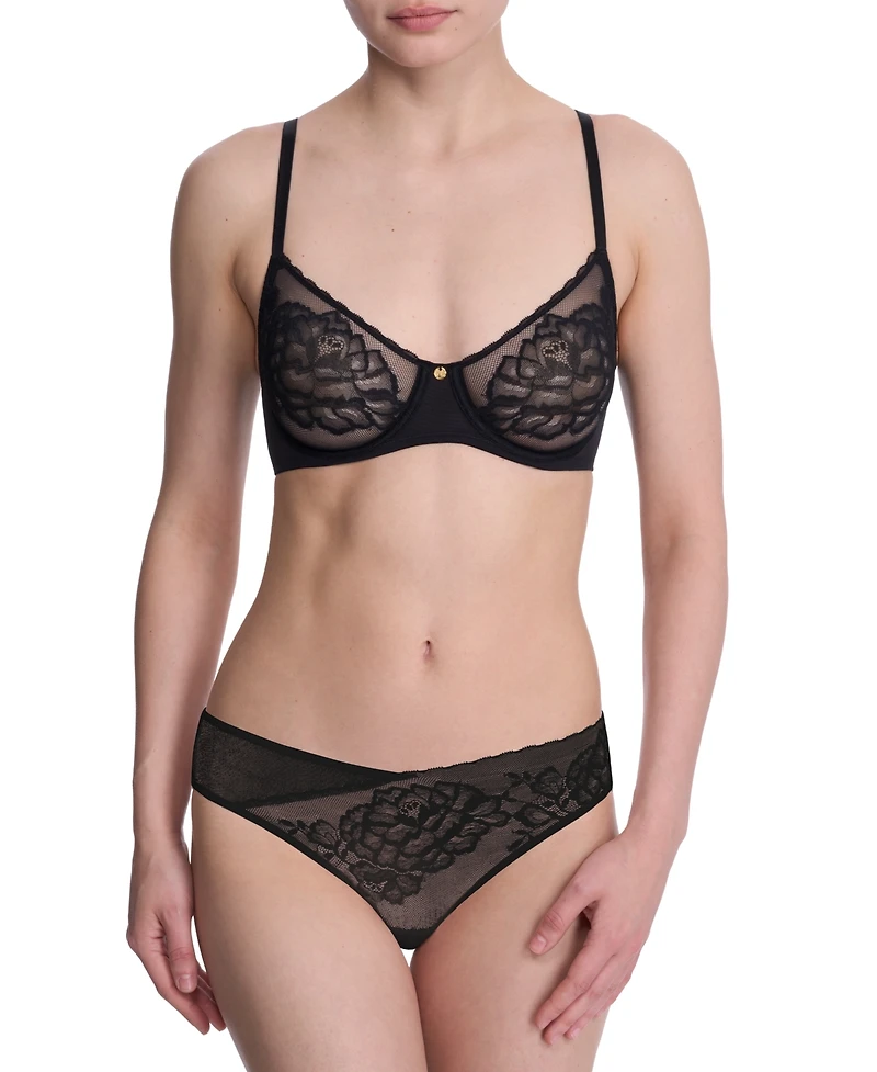Natori Women's Flora Lace Unlined Underwire Balconette Bra 714150