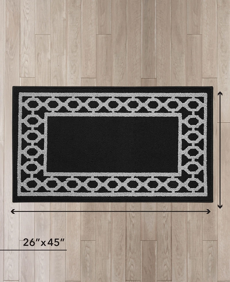 Jean Pierre Christine Trellis Border Tufted Runner Rug, 26" x 45"