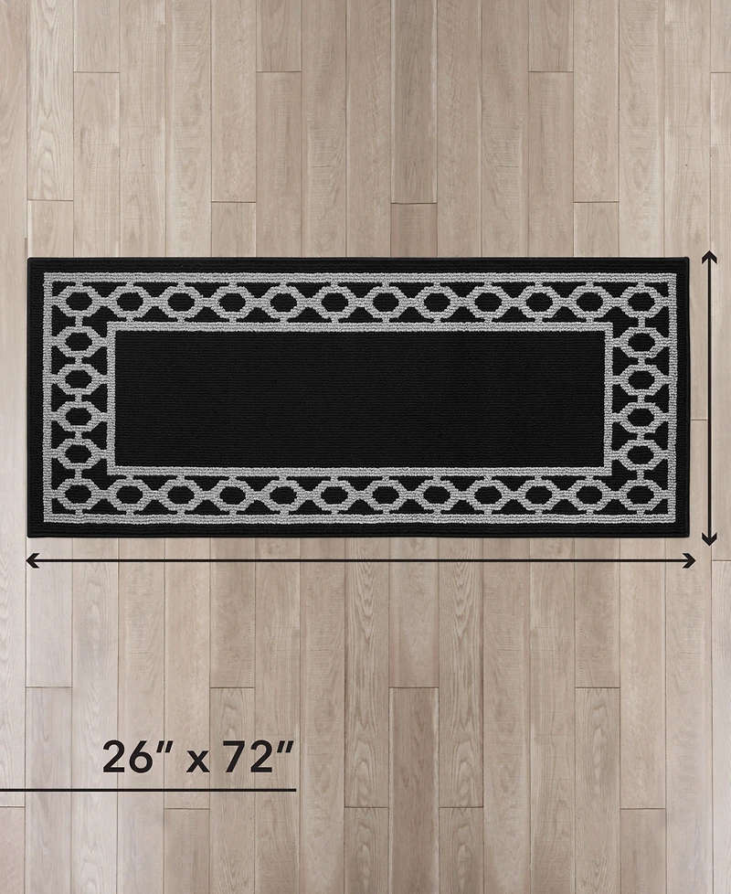 Jean Pierre Christine Trellis Border Tufted Runner Rug