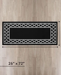Jean Pierre Christine Trellis Border Tufted Runner Rug