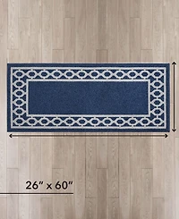 Jean Pierre Christine Trellis Border Tufted Runner Rug