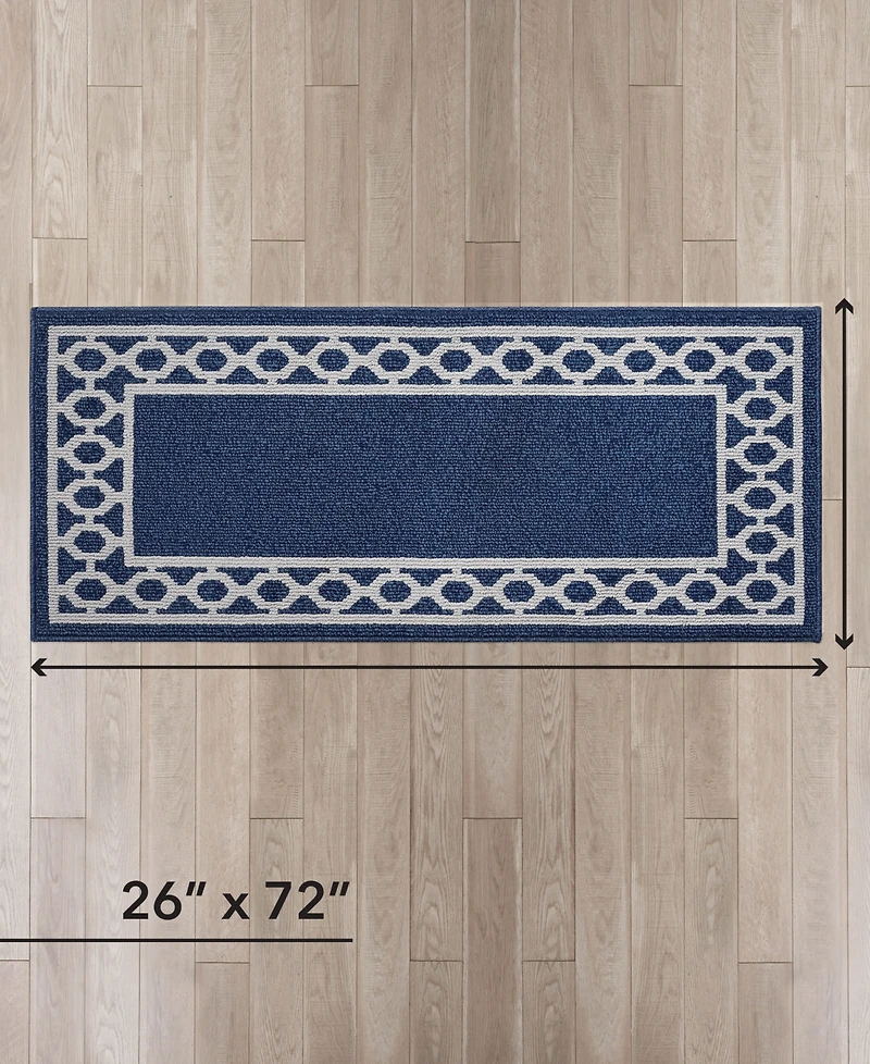 Jean Pierre Christine Trellis Border Tufted Runner Rug, 26" x 72"
