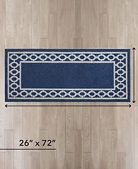 Jean Pierre Christine Trellis Border Tufted Runner Rug, 26" x 72"