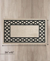 Jean Pierre Christine Trellis Border Tufted Runner Rug, 26" x 45"