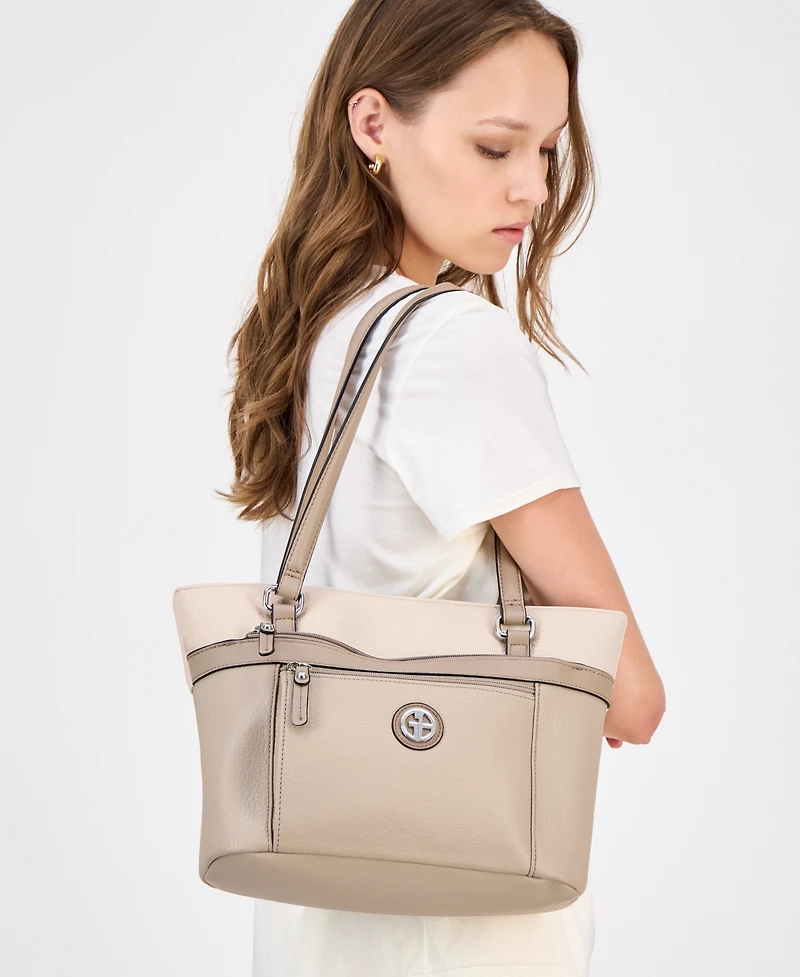 Giani Bernini Large Color Block Tote Bag, Macy's Exclusive