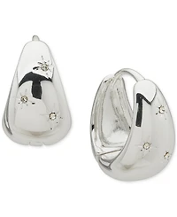 lonna & lilly Pave Puffy Hoop Earrings