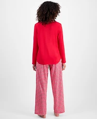 Charter Club Women's Long-Sleeve Jersey Pajama Set