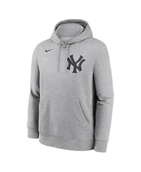 Nike Men's Aaron Judge Heather Gray New York Yankees Player Name Number Club Fleece Pullover Hoodie