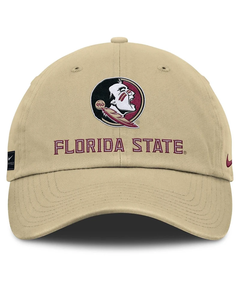 Nike Men's Gold Florida State Seminoles 2025 Sideline Club Adjustable Hat