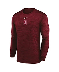 Nike Men's Cardinal Stanford Cardinal 2025 Sideline Velocity Performance Long Sleeve T-Shirt