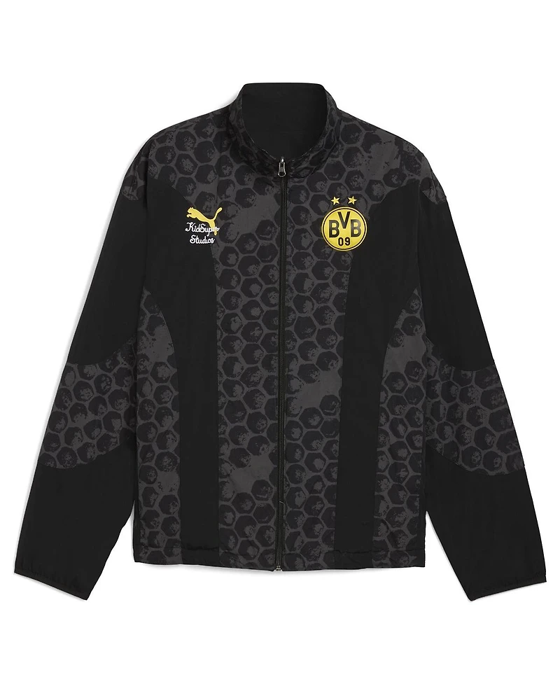 Puma x Kid Super Men's Black Borussia Dortmund 2025 Fifa Club World Cup Reversible Full-Zip Jacket