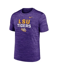 Nike Men's Purple Lsu Tigers Campus Center Stack Velocity Performance T-Shirt