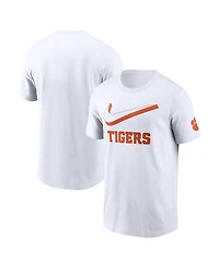 Nike Men's White Clemson Tigers Primetime 2-Hit Swoosh T-Shirt