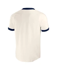 Darius Rucker Collection by Fanatics Men's White Cleveland Guardians Henley Raglan T-Shirt