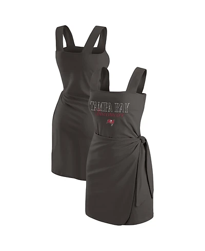 Wear by Erin Andrews Women's Pewter Tampa Bay Buccaneers Wrap Dress