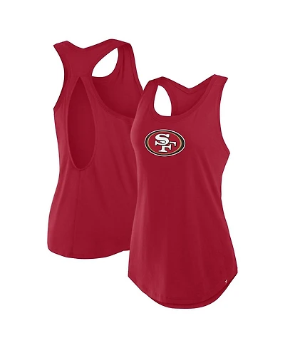 Fanatics Women's Scarlet San Francisco 49ers Iron Fan Tank Top